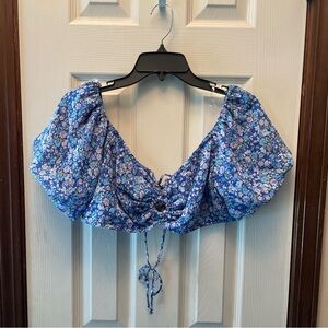 Wild Fable Blue Floral Blouse